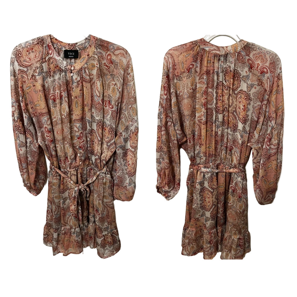 🐼Vici Multicolor Paisley Dress size M GUC..